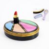 Picture of Limoges Porcelain  Lipstick & Eyeshadow Trinket Box with Surprise Comb & Mirror Inside