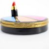 Picture of Limoges Porcelain  Lipstick & Eyeshadow Trinket Box with Surprise Comb & Mirror Inside