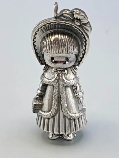 Picture of Joan Walsh Anglund 1973 Sterling Silver "Little Sister" Ornament