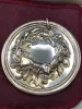 Picture of Lunt 1977 Sterling Silver "Holly Wreath" Ornament, gently used, with box