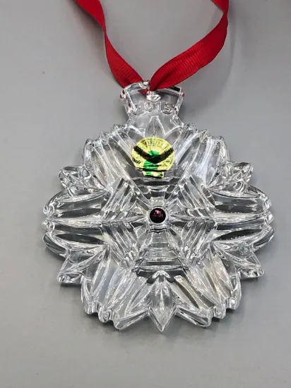 Picture of Waterford Snowflake Wishes 2015 "Health" Ornament with Amethyst Center and Box
