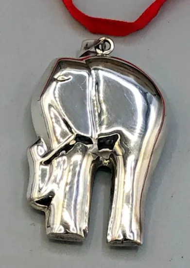 Picture of Vintage Sterling Silver "Elephant" Pendant / Ornament, 2" x 1 3/8"