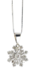 Picture of 14k White Gold Necklace with Diamond Snowflake Pendant