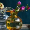Picture of Vietri Hibiscus Glass Bud Vase - Amber 