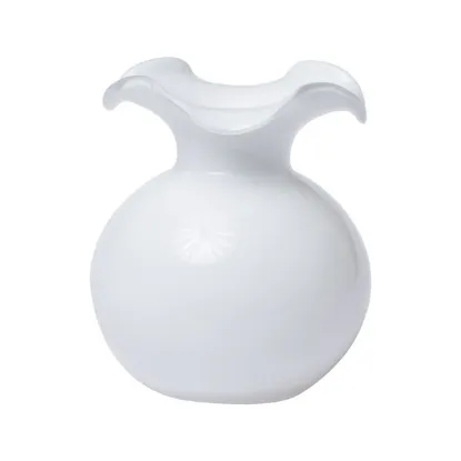 Picture of Vietri Hibiscus Glass Small Bud Vase - White