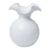 Picture of Vietri Hibiscus Glass Medium Bud Vase - White