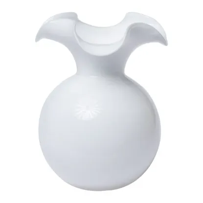 Picture of Vietri Hibiscus Glass Medium Bud Vase - White
