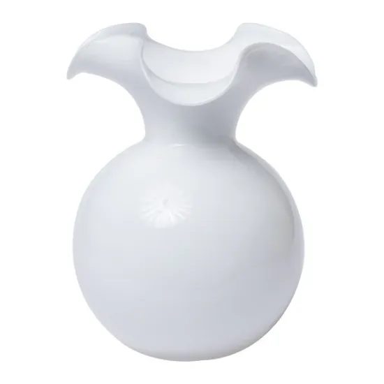 Picture of Vietri Hibiscus Glass Medium Bud Vase - White