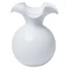 Picture of Vietri Hibiscus Glass Large Bud Vase - White