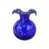 Picture of Vietri Hibiscus Glass Bud Vase - Cobalt Tortoiseshell