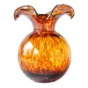 Picture of Vietri Hibiscus Glass Medium Bud Vase - Brown Tortoiseshell