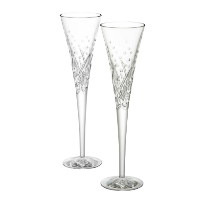 Picture of Waterford Crystal Wishes 'Happy Celebrations' Pair of Toasting Flutes