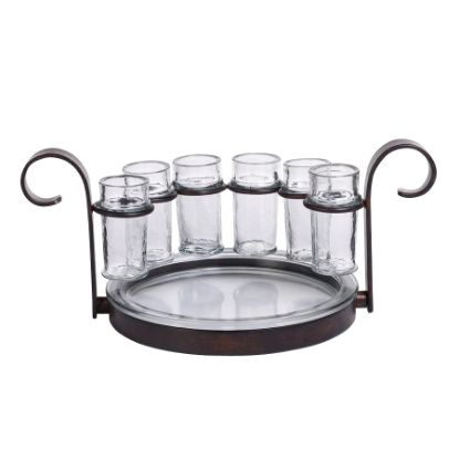 Picture of 8-Piece 'Fiesta' Tequila Serving Set in Antique Brown