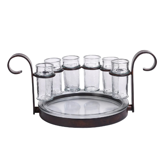 Picture of 8-Piece 'Fiesta' Tequila Serving Set in Antique Brown
