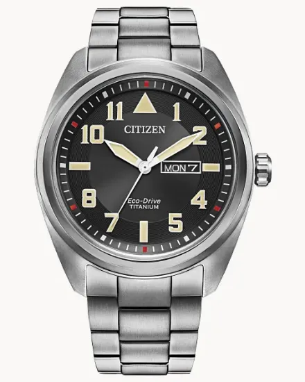 Picture of Garrison Black Dial Super Titanium by Citizen  