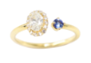 Picture of 14k Yellow Gold Diamond & Sapphire Ring 