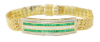 Picture of 18k Yellow Gold Emerald & Diamond Bracelet 