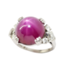 Picture of Rare Tiffany & Co. Platinum & 18.17 Ct. Untreated Burmese Star Ruby Ring with Diamond Accents