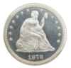Picture of PF 65 Ultra Cameo 1878 Seated Liberty Quarter