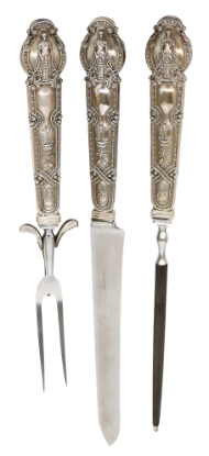 Picture of Tiffany & Co 'Renaissance' Sterling Silver 3pc Roast Carving Set 