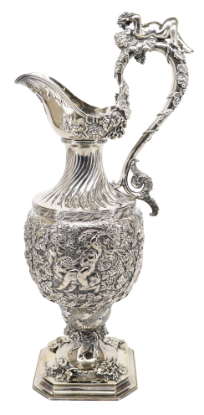Picture of Tiffany & Co. 'Roman' Grand Sterling Silver Ewer with Putti and Bacchanalian Vine Motif 