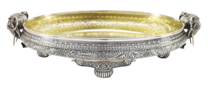 Picture of Tifffany & Co. Sterling Silver 'Persian' Elephant Centerpiece Bowl 