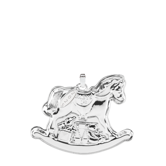 Picture of 2025 Baby's 1st Christmas Sterling Silver Rocking Horse Ornament by Reed & Barton 