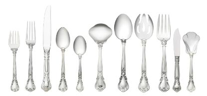 Picture of New Gorham 'Chantilly' 66-Piece Sterling Silver Dinner Size Set - Service for 12