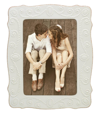 Picture of Lenox 'French Perle' White 5x7" Frame