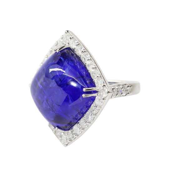 Picture of 18k White Gold Tanzanite & Diamond Ring 