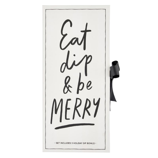 Picture of 'Eat, Dip & Be Merry' Faux Book with Dip Bowls Inside