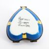 Picture of Limoges Porcelain Heart Shaped Gift Trinket Box with Surprise Chocolates Inside