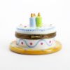 Picture of Limoges Porcelain 'Joyeux Anniversaire' Birthday Cake Trinket Box with Surprise Gift Inside