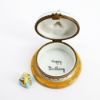 Picture of Limoges Porcelain 'Joyeux Anniversaire' Birthday Cake Trinket Box with Surprise Gift Inside