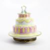 Picture of Limoges Porcelain Wedding Cake with Two White Doves Topper Trinket Box with Surprise White Heart Inside
