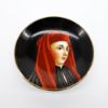 Picture of Set of 4 Hand Painted Italian Dishes Featuring Dante, Beatrice, Giotto & Cimabue