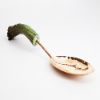 Picture of Ben & Lael Large Copper Serving Spoon with Burr Antler Handle