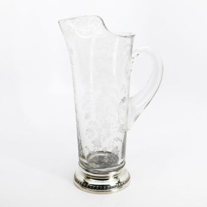 Picture of Antique Cambridge Glass 'Chantilly' Martini Pitcher with Sterling Silver Base