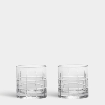 Picture of Pair of Orrefors 'Street' Double Old Fashioned Glasses