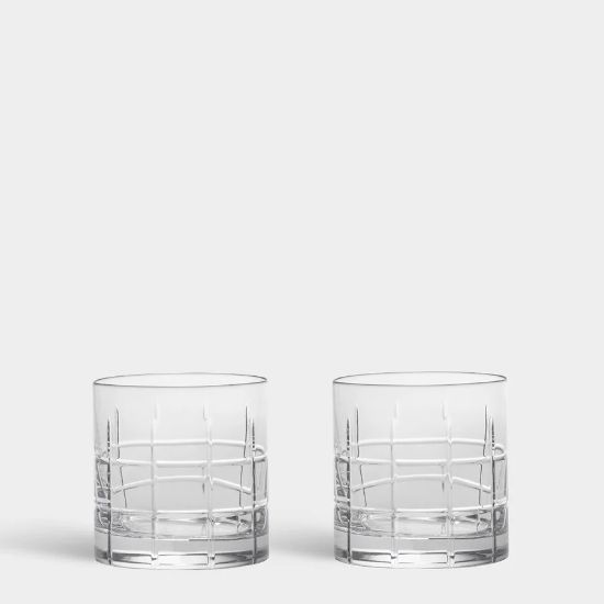 Picture of Pair of Orrefors 'Street' Double Old Fashioned Glasses