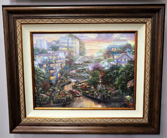Picture of Thomas Kinkaid 'San Francisco, Lombard Street II' Limited Edition Embellished Lithograph