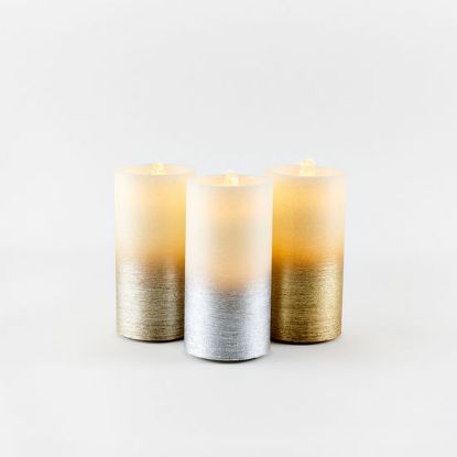 Picture of One Hundred 80 Degrees White Gold Water Wick Candle With Remote 