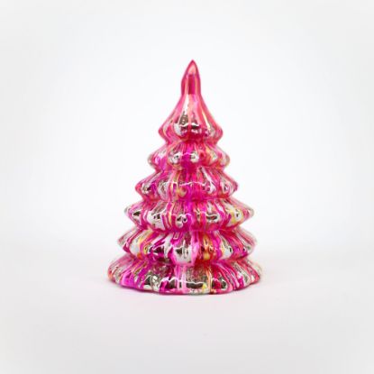 Picture of One Hundred 80 Degrees Small Hot Pink Marbled Glass Tree By Glitterville