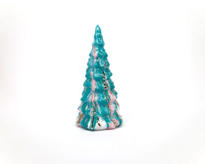 Picture of One Hundred 80 Degrees Medium Bright Teal Marbled Glass Tree By Glitterville  