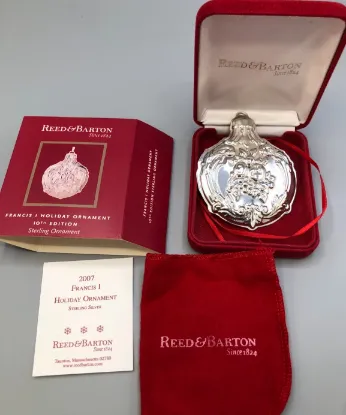 Picture of Reed & Barton Sterling Silver 2007 Francis 1 Ball Ornament, with box