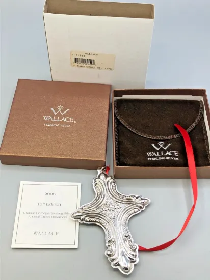 Picture of Wallace 2008 Grande Baroque Cross Ornament Sterling Silver, gently used