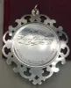 Picture of Lunt 1987 Sterling Silver "Christmas Wreath" Ornament, gently used, with box