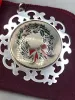 Picture of Lunt 1987 Sterling Silver "Christmas Wreath" Ornament, gently used, with box