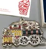 Picture of Wallace 1990 Christmas Memories "Train" Enameled Ornament Sterling Silver, with box