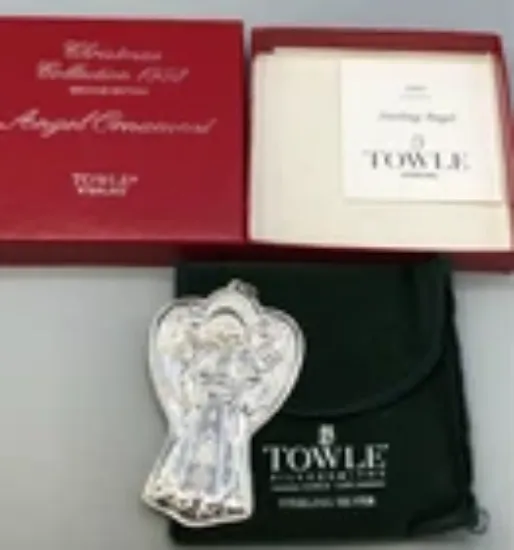 Picture of Towle 1992 Annual Angel Ornament Sterling Silver gently used, with box